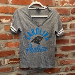 Panthers v neck tee